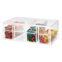 Cal-Mil 287 Countertop Acrylic Topping Dispenser, 13" x 8" x 5", Notch thumbnail 2