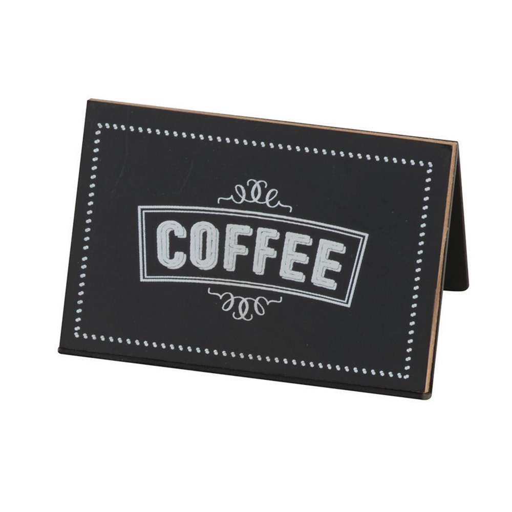 Cal-Mil 3047-1 "COFFEE" Chalkboard Table Tent - 3"W x 2"H, Black/White