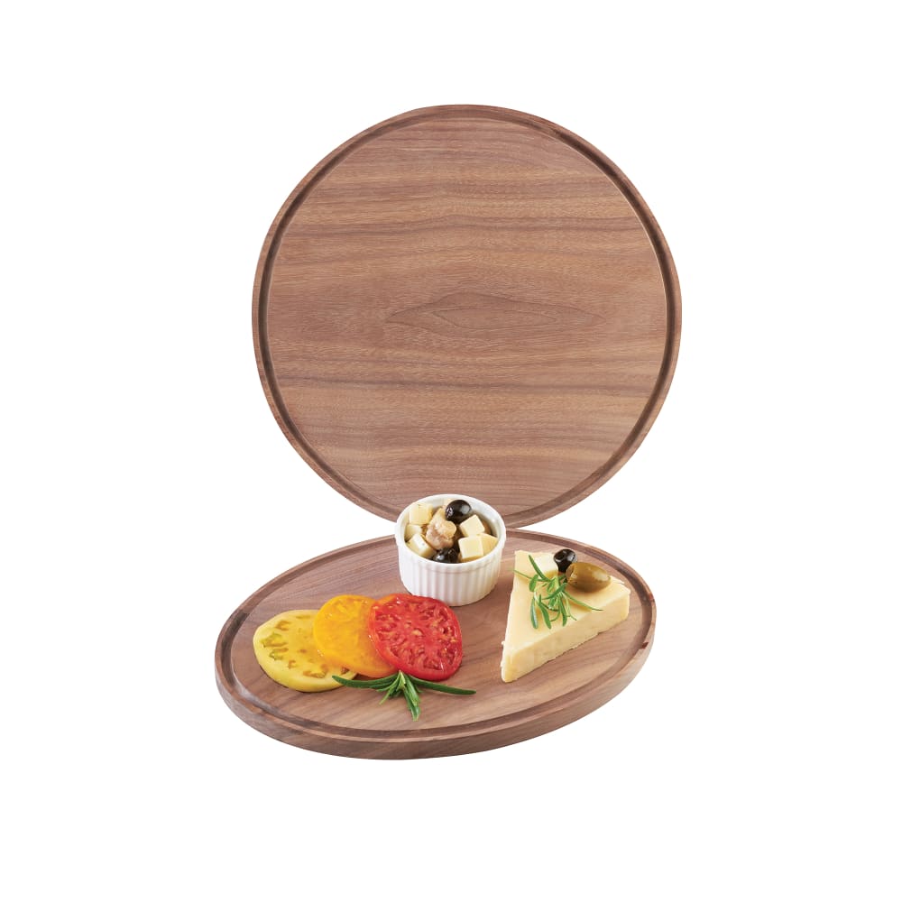 Cal-Mil 3052-78 12" Round Serving Board - Wood, Walnut