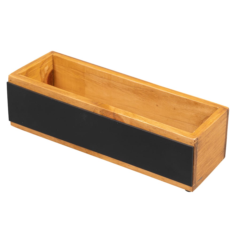 Cal-Mil 3058 Write On Tasting Glass Crate - 10 1/4" x 3 1/4" x 2 3/4", Wood