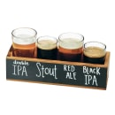 Cal-Mil 3058 Write On Tasting Glass Crate - 10 1/4" x 3 1/4" x 2 3/4", Wood thumbnail 6