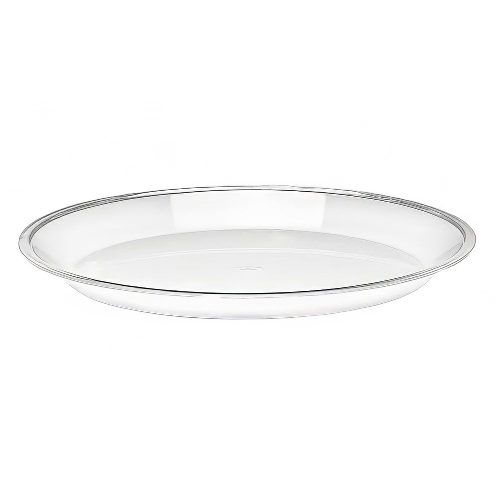 Cal-Mil 315-12-12 12" Round Turn N Serve Shallow Tray, Clear Acrylic