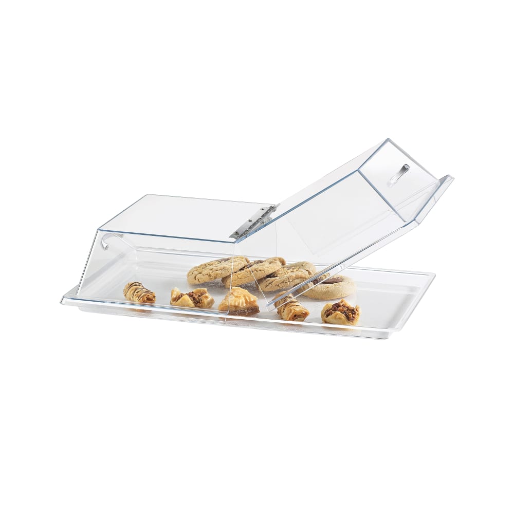 Cal-Mil 328-12 Rectangular Hinged Display Cover - 20"L x 12"W x 4"H, Plastic, Clear