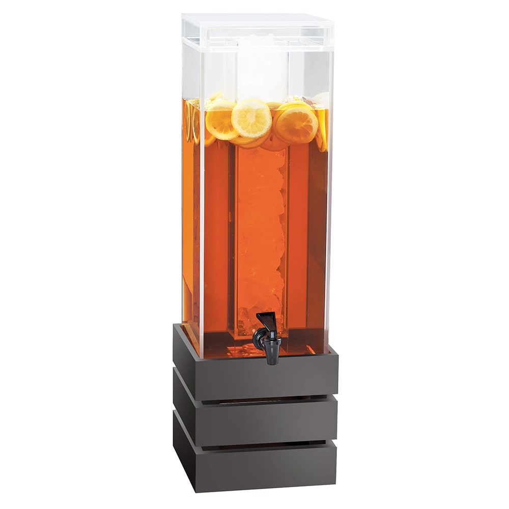 Cal-Mil 3301-3-96 3 gal Beverage Dispenser w/ Ice Tube - Plastic Container, Midnight Base
