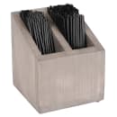 Cal-Mil 3308-110 2 Compartment Stir Stick Holder - 5 1/4" x 5 1/4" x 5 1/2", Gray Wash thumbnail 2
