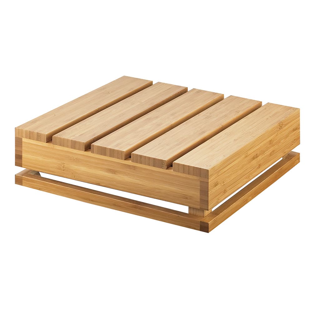 Cal-Mil 3332-4-60 Square Crate Riser - 12x12x4", Bamboo