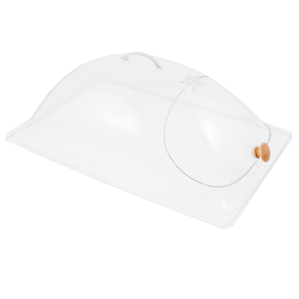 Cal-Mil 339-12 Chafer & Display Cover w/ 1 End Cut Out & Hinged Door, Clear