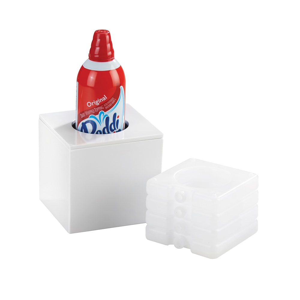 Cal-Mil 3399 Whipped Cream Can Chiller Pan - Melamine, White