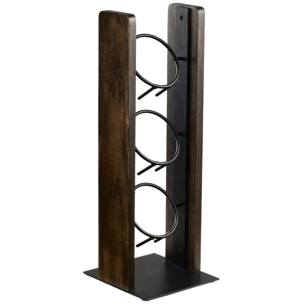 Cal-Mil 3411-112 3 Cylinder Display Only - 7 3/4" x 7 1/4" x 20 1/2", Oak Wood, Dark