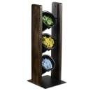 Cal-Mil 3411-112 3 Cylinder Display Only - 7 3/4" x 7 1/4" x 20 1/2", Oak Wood, Dark thumbnail 2