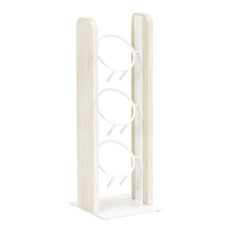 Cal-Mil 3411-113 20 1/2" 3 Tier Cylinder Display, White-Washed Pine Wood
