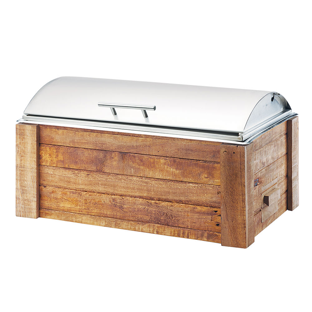 Cal-Mil 3429-99 Full Size Chafer w/ Roll-Top Lid & Chafing Fuel Heat