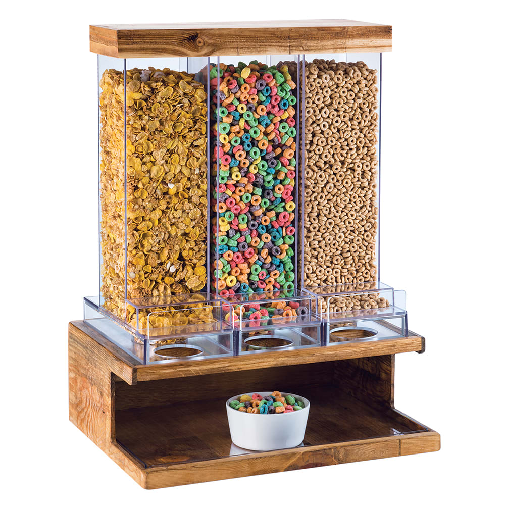 Cal-Mil 3434-99 Countertop Cereal Dispenser, (3) 9 4/5 liter Hoppers