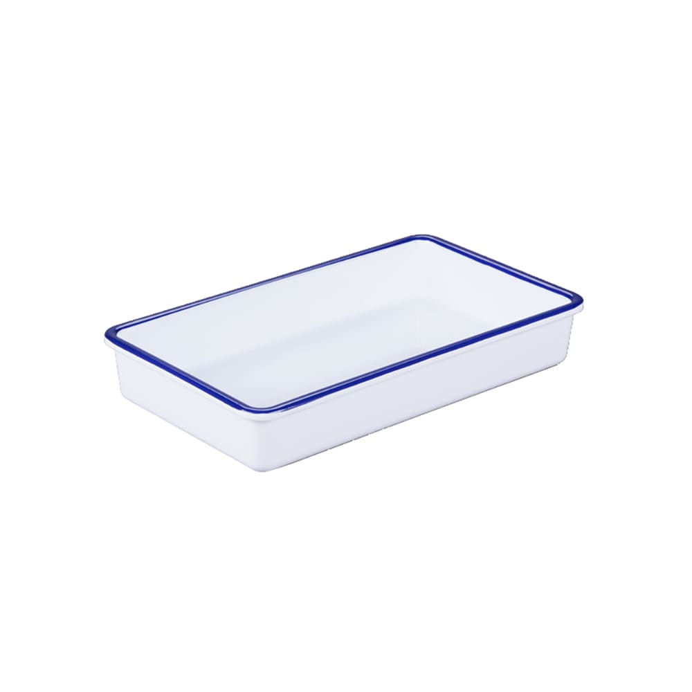Cal-Mil 3470-15 12" x 7" Rectangular Serving Tray - Melamine, White