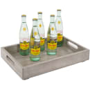 Cal-Mil 3475-1-110 Rectangular Room Service Tray w/ Handles - 16" x 13", Pine Wood, Gray Wash thumbnail 2