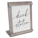 Cal-Mil 3483-811-110 Table Top Menu Card Holder - 11" x 6" x 13"H, Pine Wood, Gray Wash thumbnail 2