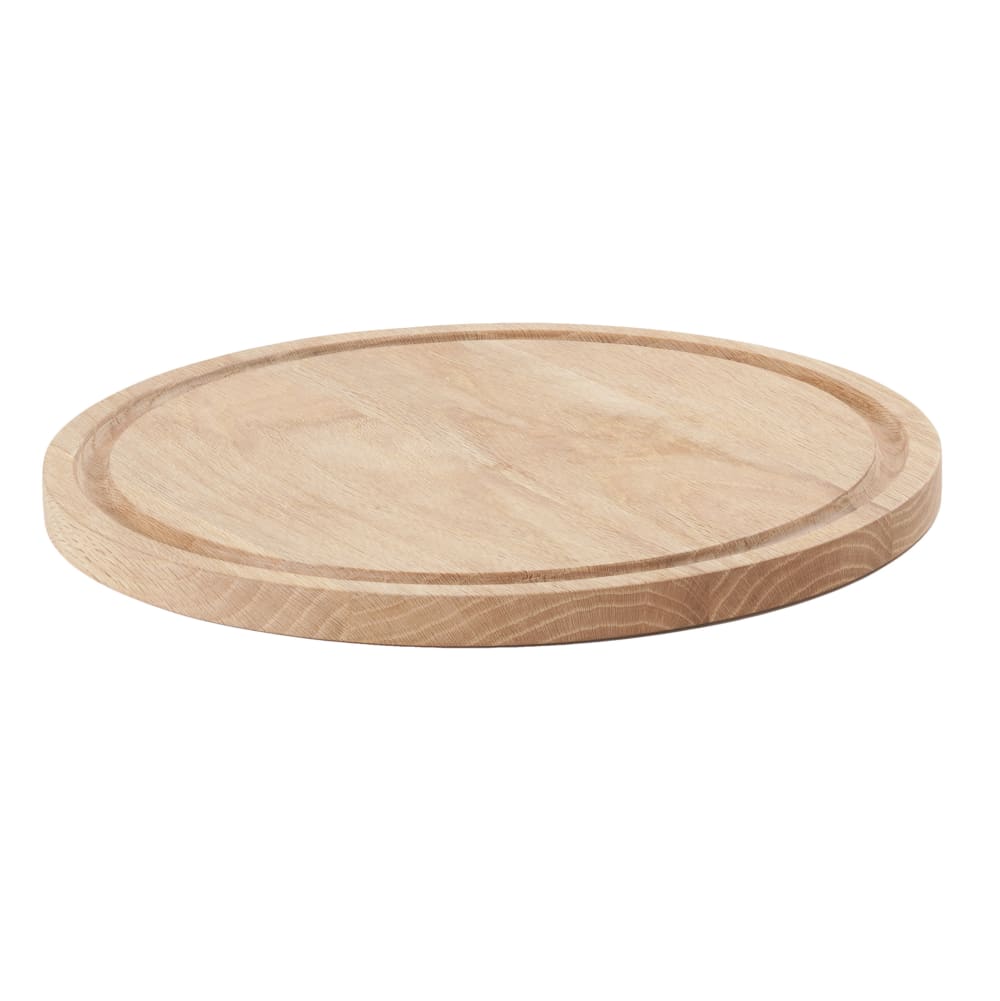 Cal-Mil 3496-15-21 15" Round Serving Board - Wood, White Oak