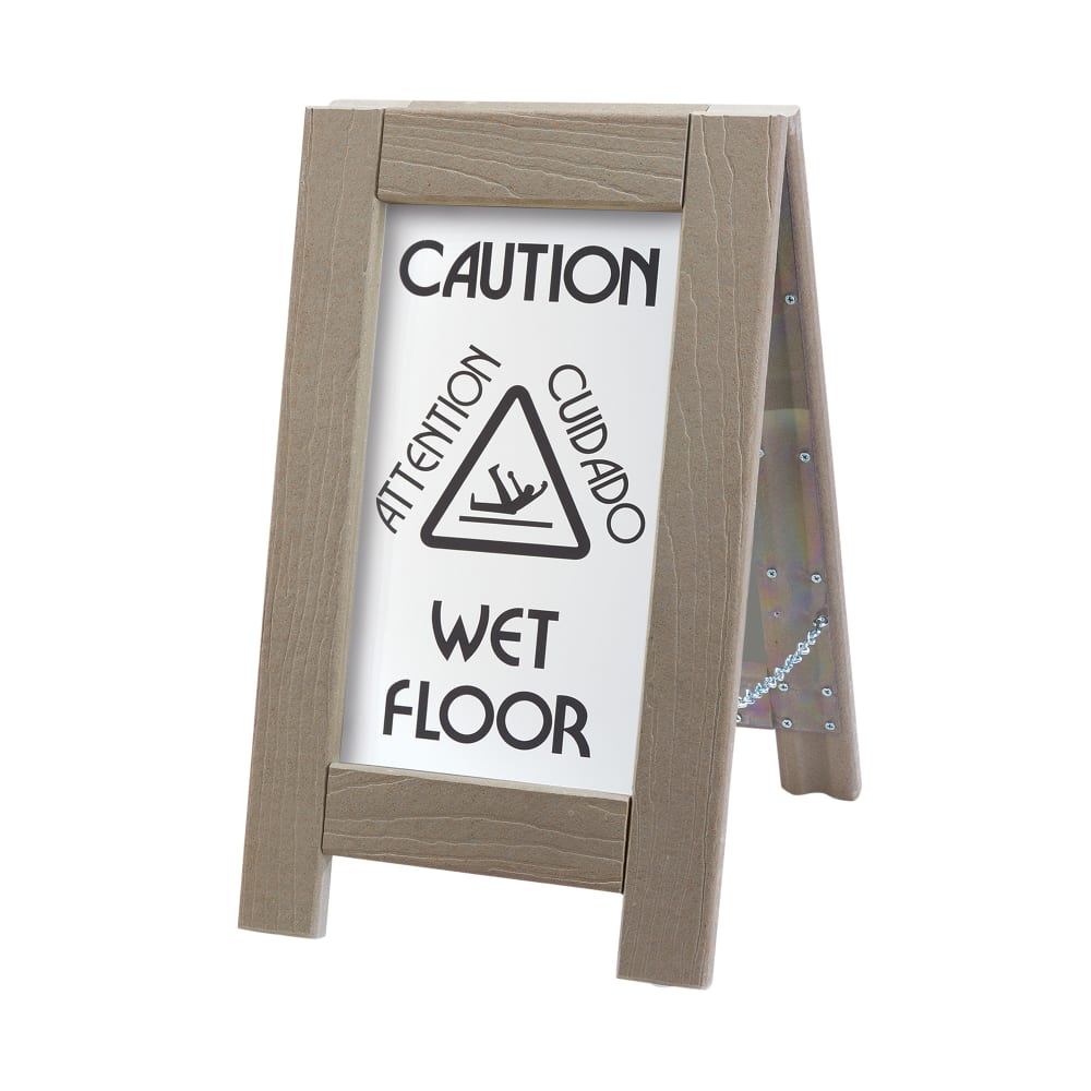 Cal-Mil 3504 Double-Sided Outdoor Wet Floor Sign - 12"W x 22"H, Composite