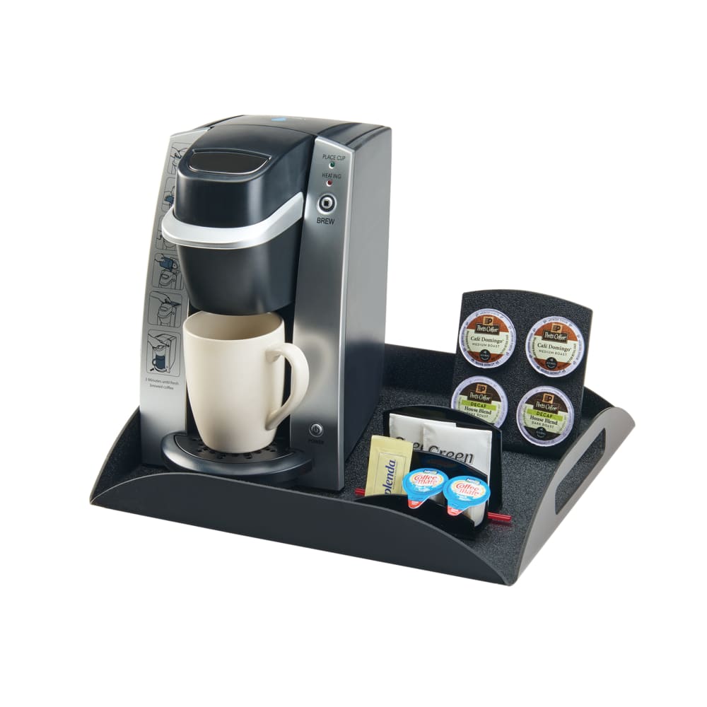 Cal-Mil 353-13 Rectangular Hotel Amenity Display Tray - 15 1/4" x 12 1/2", Plastic, Black