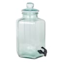Cal-Mil 3553ICE 2 Gallon Hexagon Glass Beverage Dispenser w/ Ice Chamber - Clear thumbnail 2