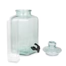 Cal-Mil 3553ICE 2 Gallon Hexagon Glass Beverage Dispenser w/ Ice Chamber - Clear thumbnail 4