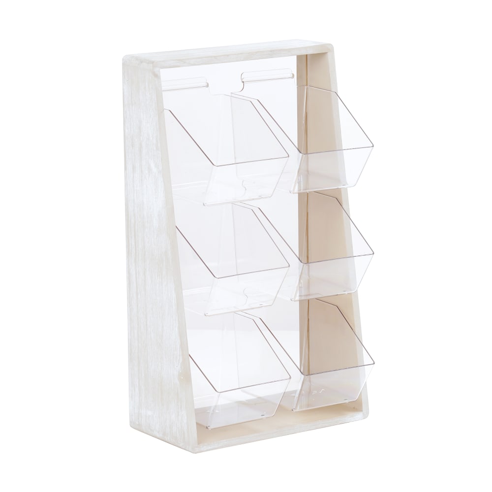 Cal-Mil 3569-6-113 Condiment Organizer w/ (6) Bins - White-Washed