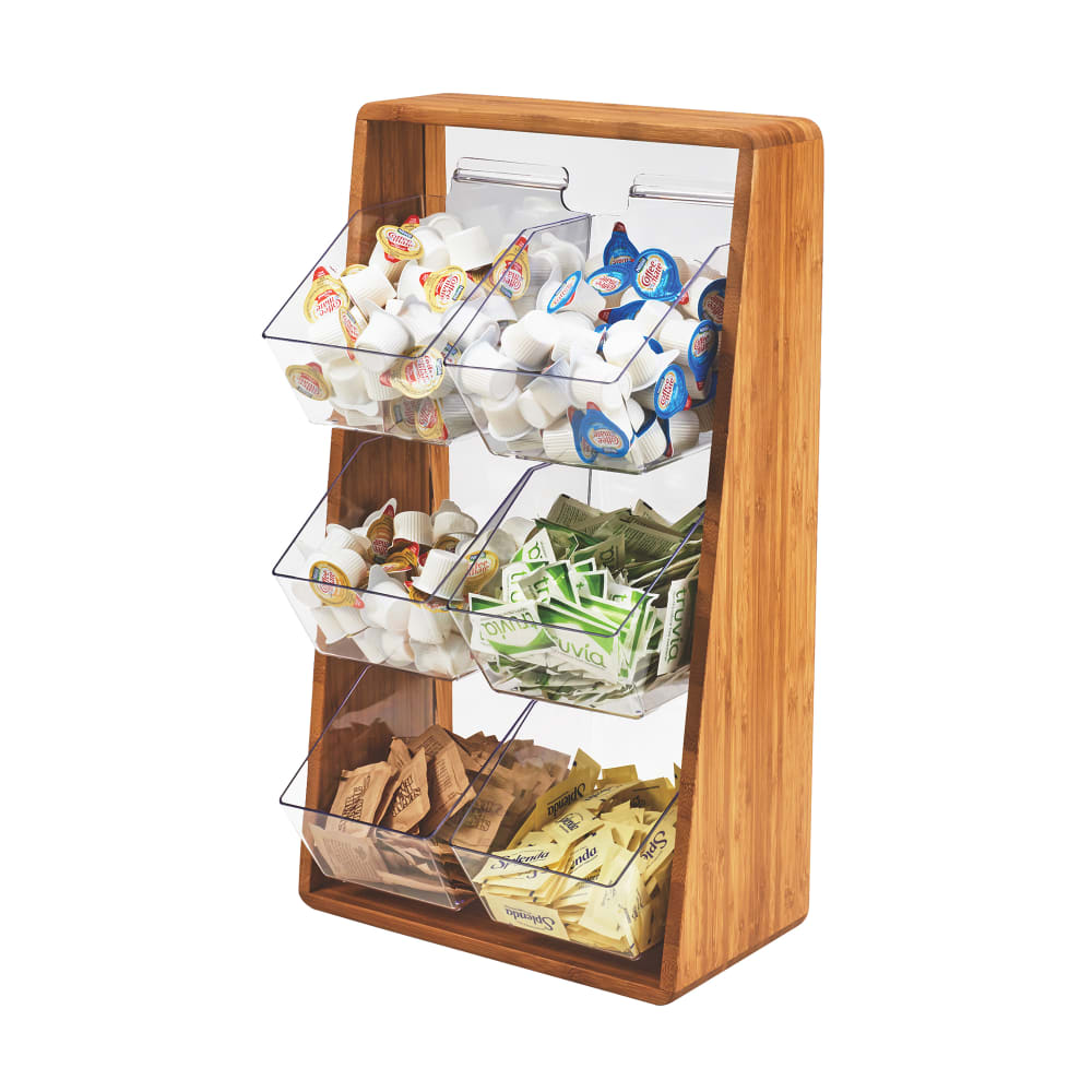 Cal-Mil 3569-6-60 Condiment Organizer w/ (6) Bins - Brown