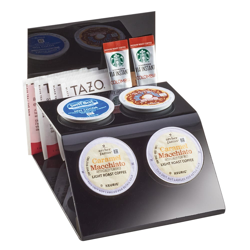 Cal-Mil 3579-13 4 Section K-Cup® Holder & Organizer - Plastic, Black