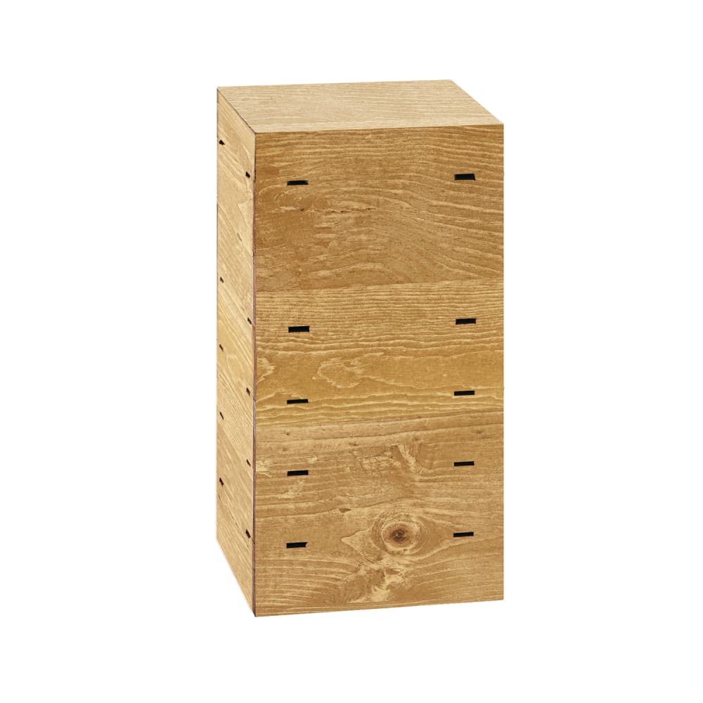 Cal-Mil 3627-99 9" Square Display Riser Crate - 18"H, Reclaimed Wood