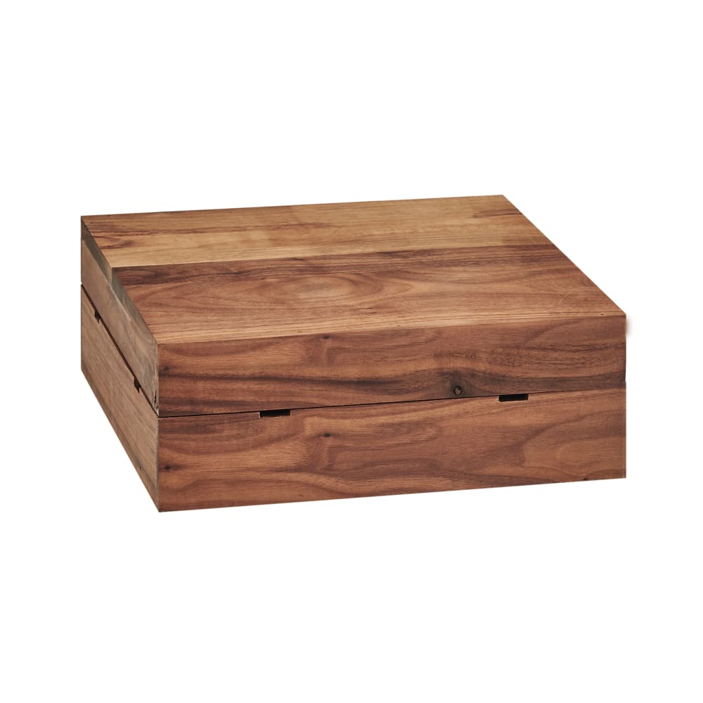 Cal-Mil 3628-4-78 12" Square Display Riser Crate - 4"H, Walnut