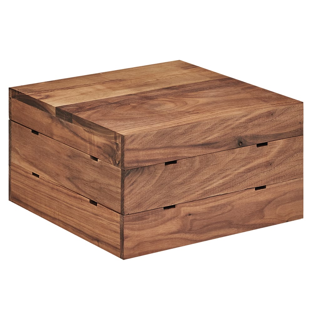 Cal-Mil 3628-7-78 12" Square Buffet Riser - 7"H, Walnut