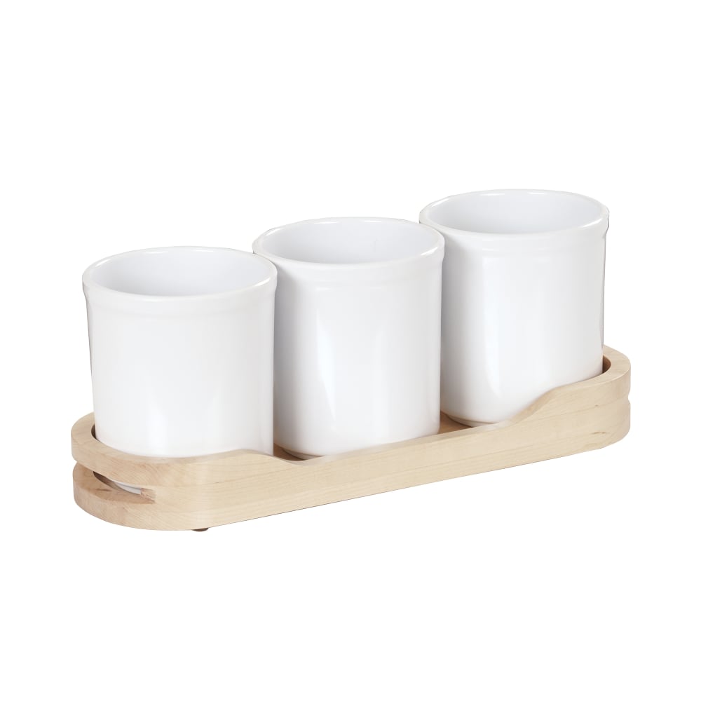 Cal-Mil 3647-32-71 Condiment Organizer w/ (3) Bins - Blonde