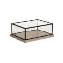 Cal-Mil 3648-1520-110ND Pastry Presentation Case w/ Lift-Off Lid - 20"W x 15"D x 8"H, Metal/Pine Wood thumbnail 2