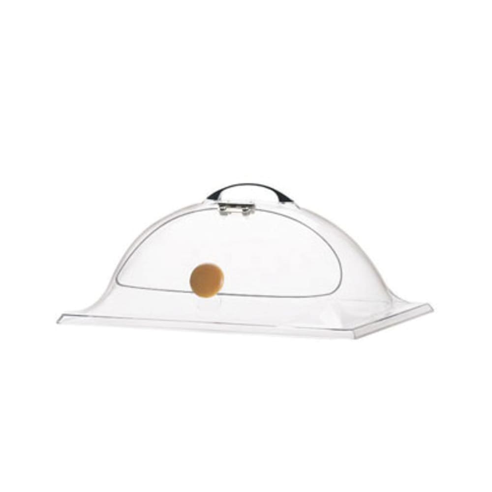 Cal-Mil 367-10 Chafer & Display Cover w/ 1 Side Cut Out & Hinged Door, Clear