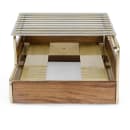 Cal-Mil 3712-46 Frame for Butane Stove - 14 1/4" x 12 3/4" x 7 1/4", Walnut/Brass thumbnail 2