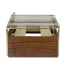 Cal-Mil 3712-46 Frame for Butane Stove - 14 1/4" x 12 3/4" x 7 1/4", Walnut/Brass thumbnail 4