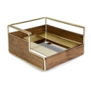 Cal-Mil 3712-46 Frame for Butane Stove - 14 1/4" x 12 3/4" x 7 1/4", Walnut/Brass thumbnail 6