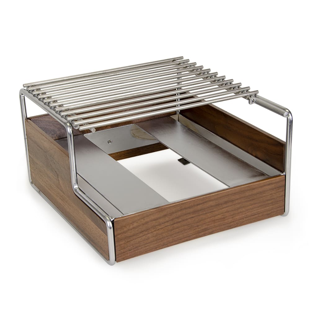 Cal-Mil 3712-49 Frame for Butane Stove - 14 1/4" x 12 3/4" x 7 1/4", Walnut/Chrome