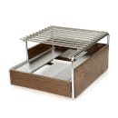 Cal-Mil 3712-49 Frame for Butane Stove - 14 1/4" x 12 3/4" x 7 1/4", Walnut/Chrome thumbnail 3