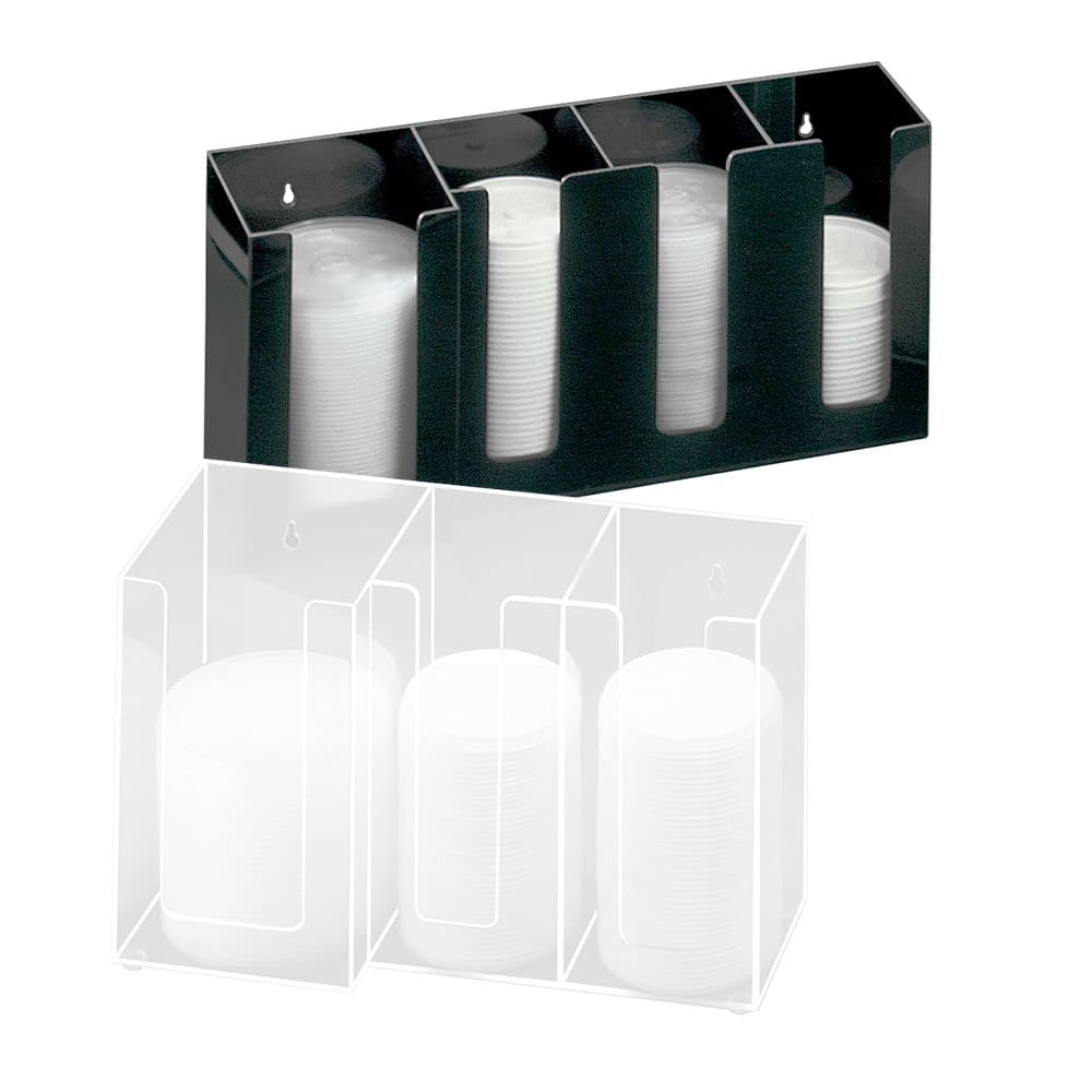 Cal-Mil 376-13 Lid Organizer w/ (3) 4" & (1) 5" Sections, Black