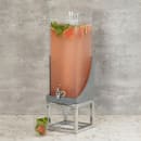 Cal-Mil 3804-3-83 3 gal Beverage Dispenser w/ Ice Tube - Plastic Container, Gray Oak/Silver Base thumbnail 4