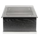 Cal-Mil 3814-87 Rectangular Chafer Alternative - 10 1/4" x 10" x 5 1/2" - Oak/Metal, Dark Gray thumbnail 4