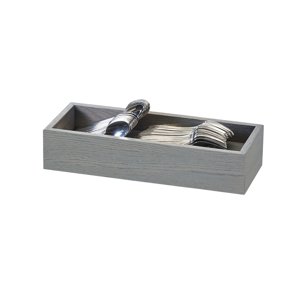 Cal-Mil 3819-83 Rectangular Silverware Caddie w/ (2) Compartments, Gray