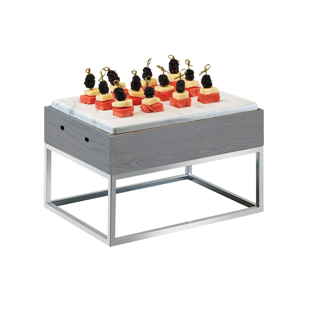 Cal-Mil 3822-9-83 Rectangular Display Riser w/ Melamine Top, 15" x 11" x 9 1/4", Gray