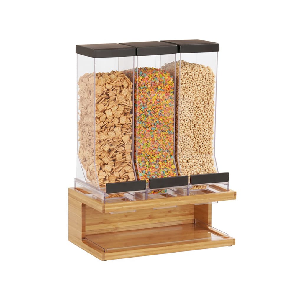 Cal-Mil 3823-60 Countertop Cereal Dispenser, (3) 6 3/20 Liter Hoppers