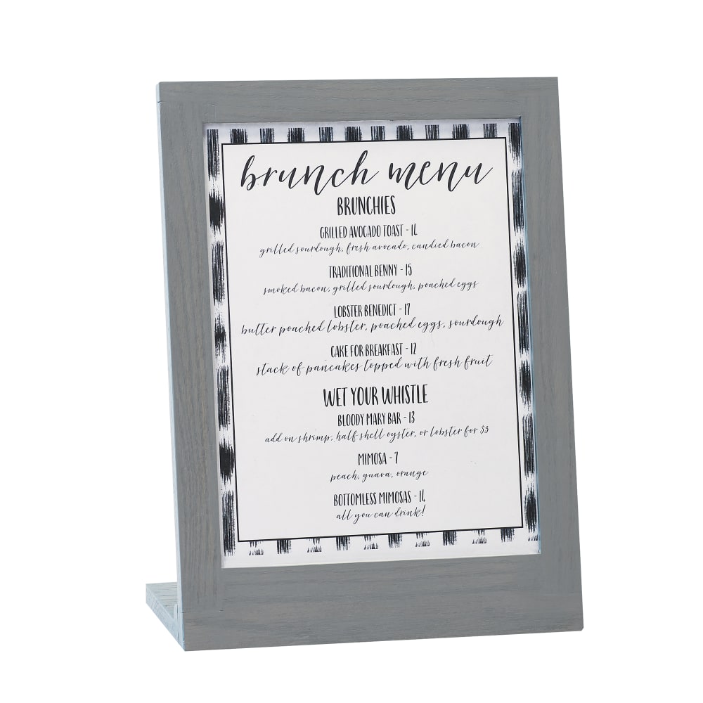 Cal-Mil 3825-811-83 Menu Card Holder, 9" x 4" x 11", Gray