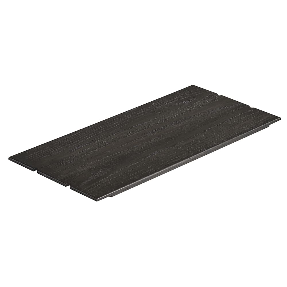 Cal-Mil 3826-1124-87 Rectangular Display Shelf - 11" x 24", Oak, Dark Gray