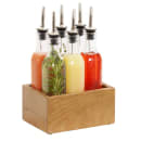 Cal-Mil 3829-99 Rectangular Condiment Caddy - 7 1/4" x 5 1/4" x 11"H, Wood, Oak Wood thumbnail 2