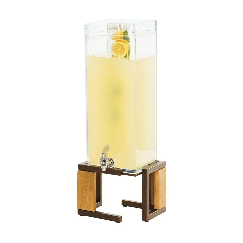 Cal-Mil 3906-3INF-84 3 gal Beverage Dispenser w/ Infuser - Plastic Container, Wood/Bronze Base
