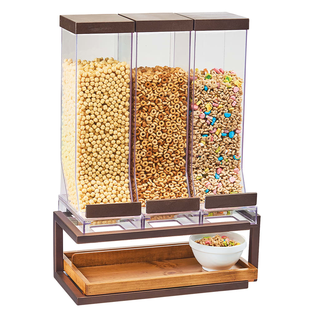 Cal-Mil 3909-84 Countertop Cereal Dispenser, (3) 10 liter Hoppers